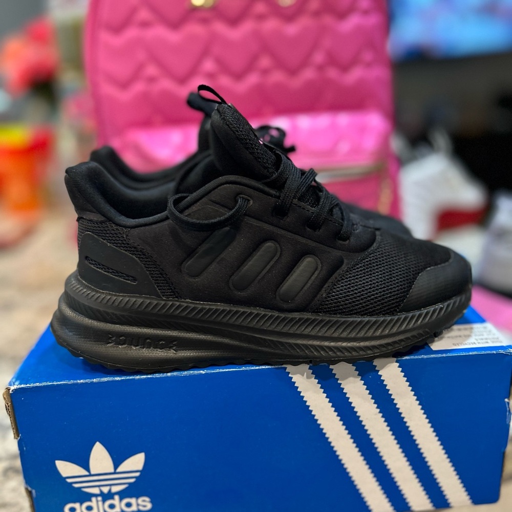 Adidas Black Sneakers with Three-Stripe Design